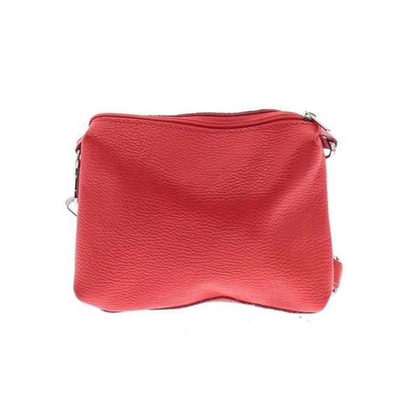 Jijou Capri 100% Leather Red Crossbody Bag One Size Classic - Picture 3 of 6